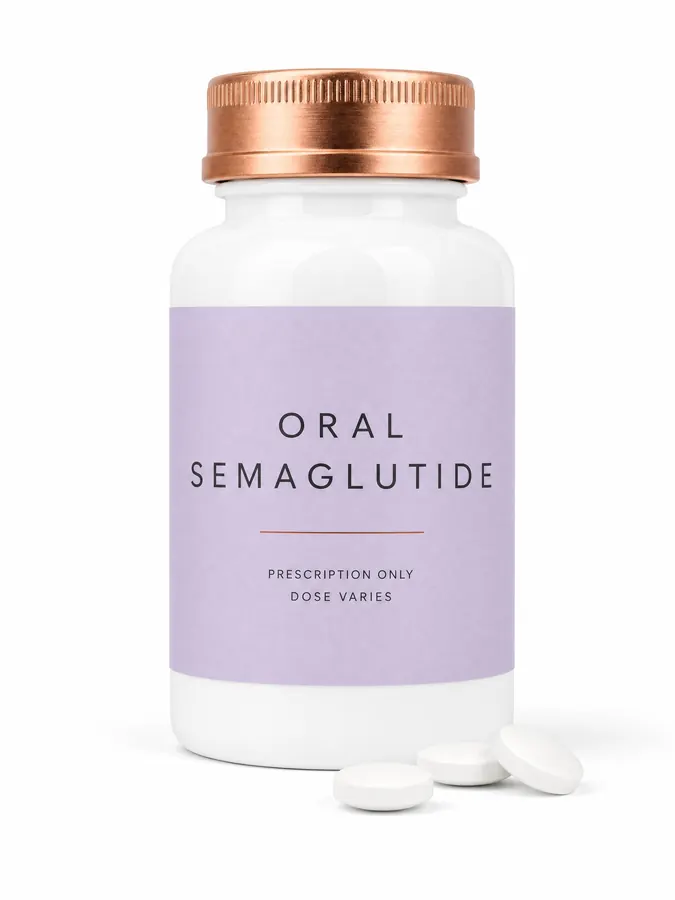 Oral semaglutide tablet bottle